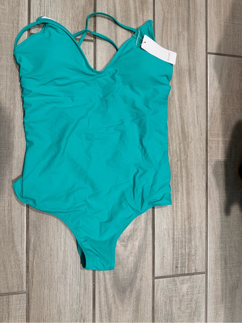 Kouaer Teal women’s One-Piece Swimsuit size Large NWT